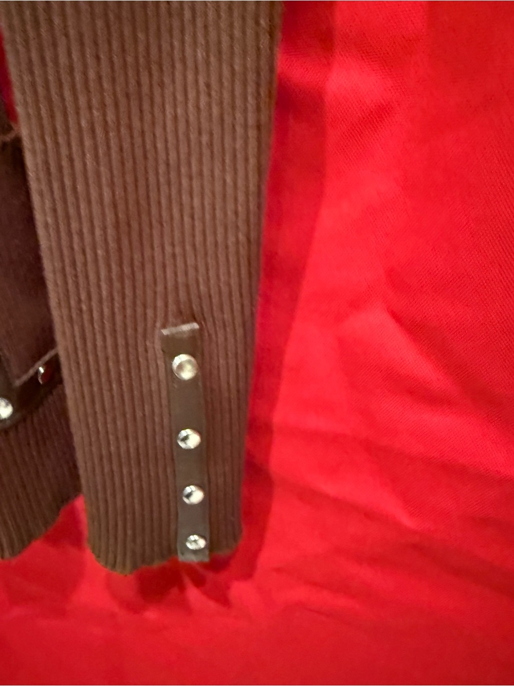 Cache Brown Ribbed Tank with Contrasting Trim - Picture 10 of 12